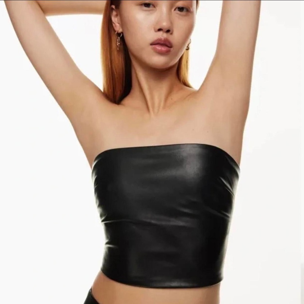 Aritzia Faux Leather Tube Top